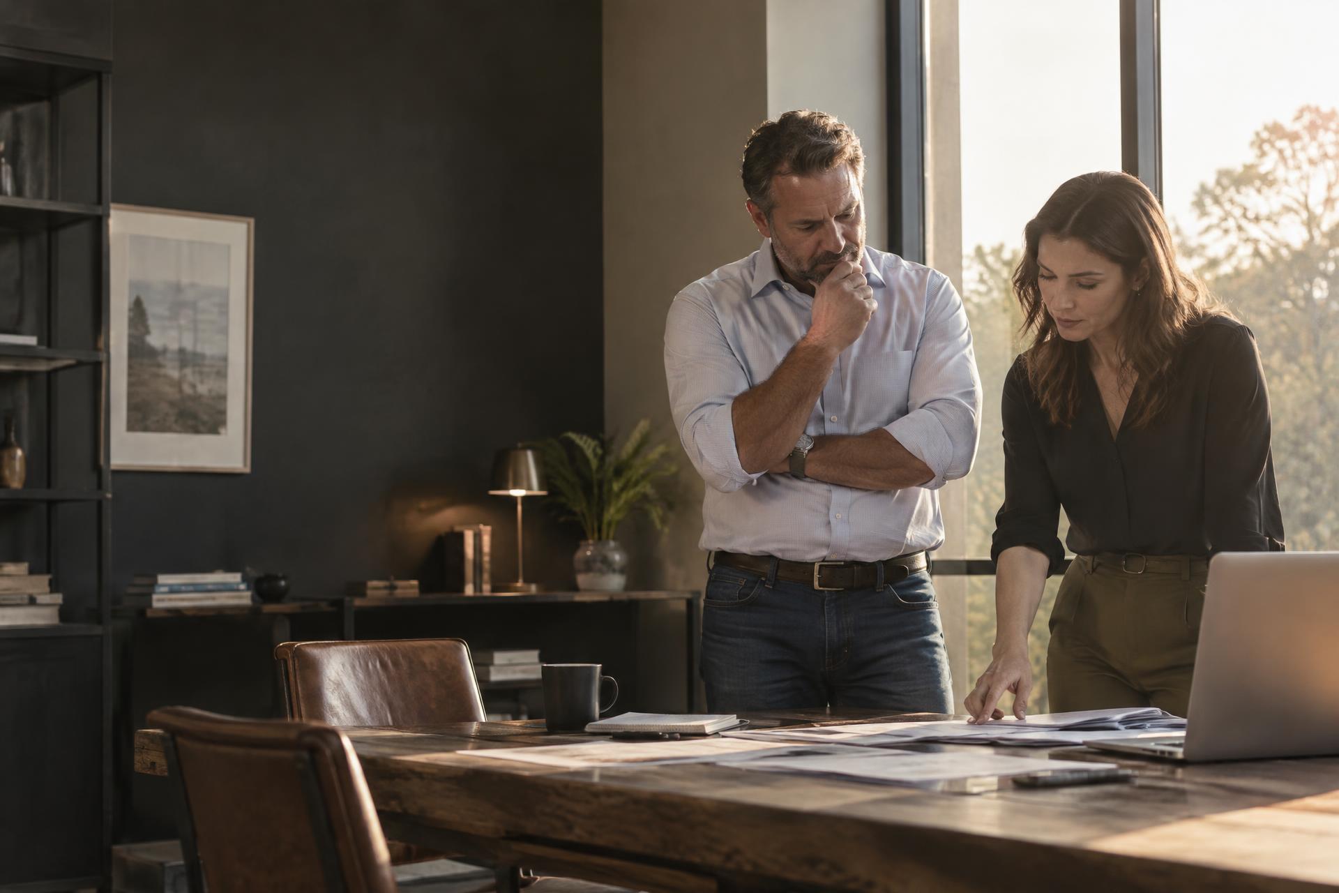 Two business leaders weighing a software decision together